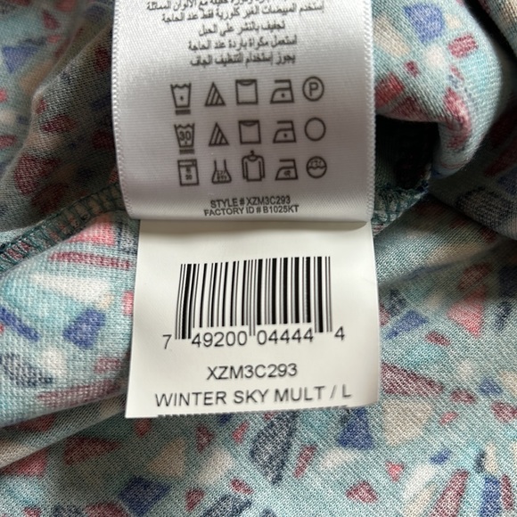 BCBGeneration Mini Skirt Size L 4” Wide Elastic Waist Awesome Print Poly Blend - Picture 6 of 9